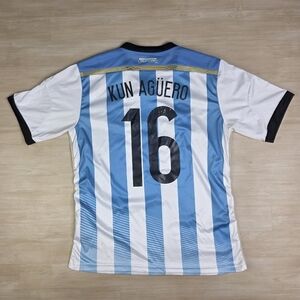 Adidas National Team Sergio Kun‎ Aguero #16 Jersey Size Medium